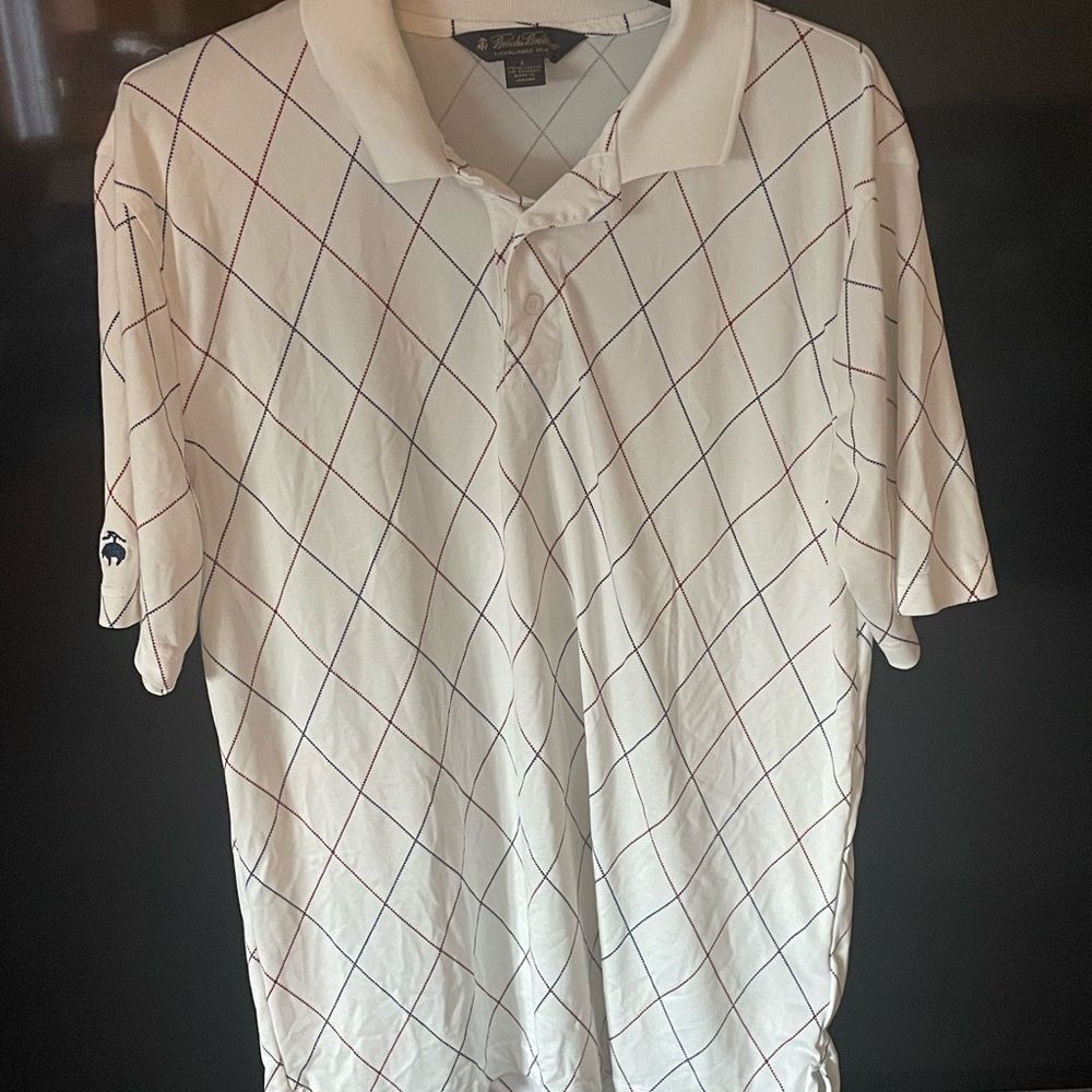 Brooks Brothers Mens Poly Wicking Golf Polo — Large